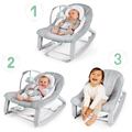 Ingenuity by Kids2 3-in-1 Convertible Baby Rocker Bouncer, Newborn to Toddler Soothing Seat for Napping, Playing & Sitting Up